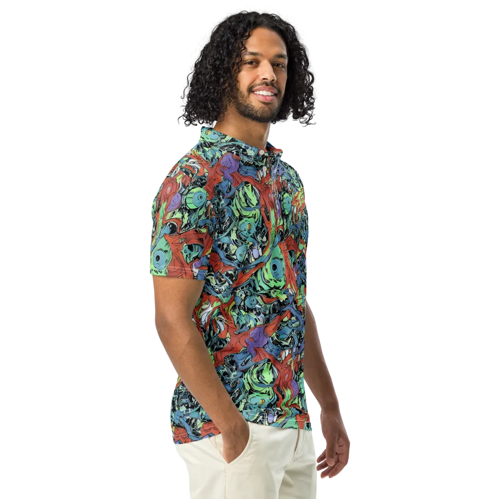 Surreal Shoal on Men's Slim Fit Polo Shirt — Right Front
