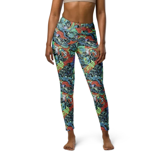 Surreal Shoal on a Yoga Leggings