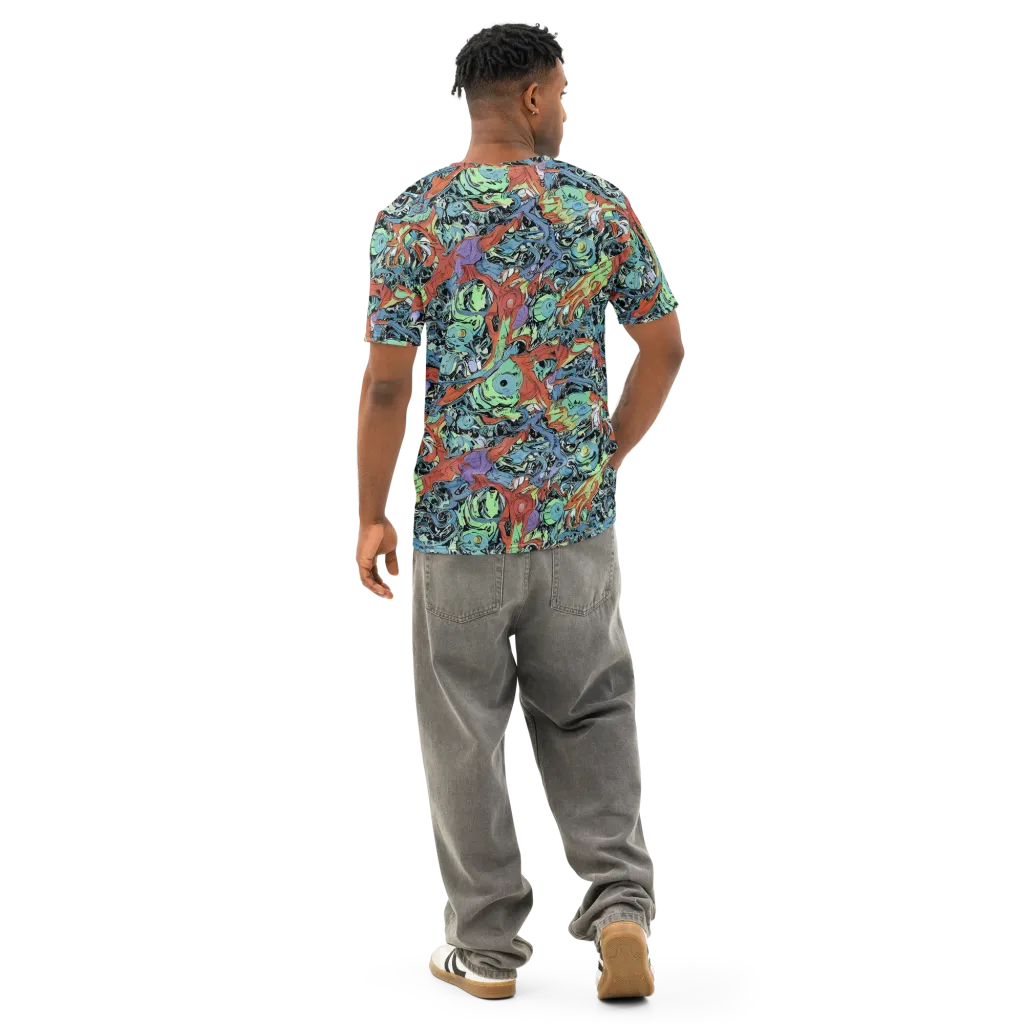 Surreal Shoal on Men's Cotton Crew Neck T-Shirt — Back