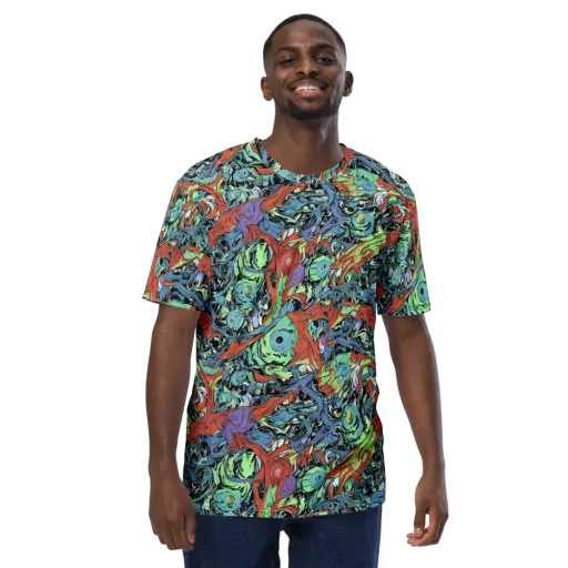Surreal Shoal on a Men's Crew Neck T-Shirt