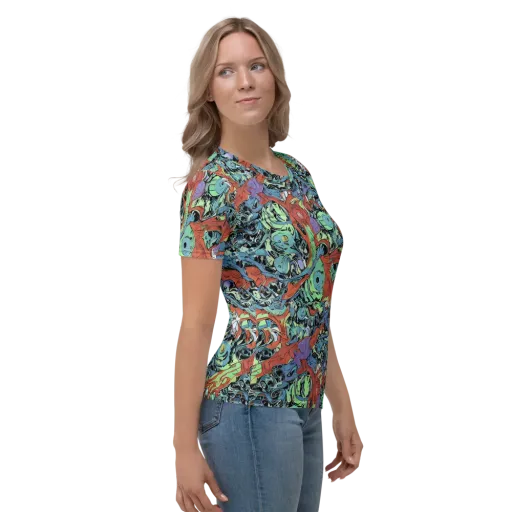 Surreal Shoal on a Women's Crew Neck T-Shirt
