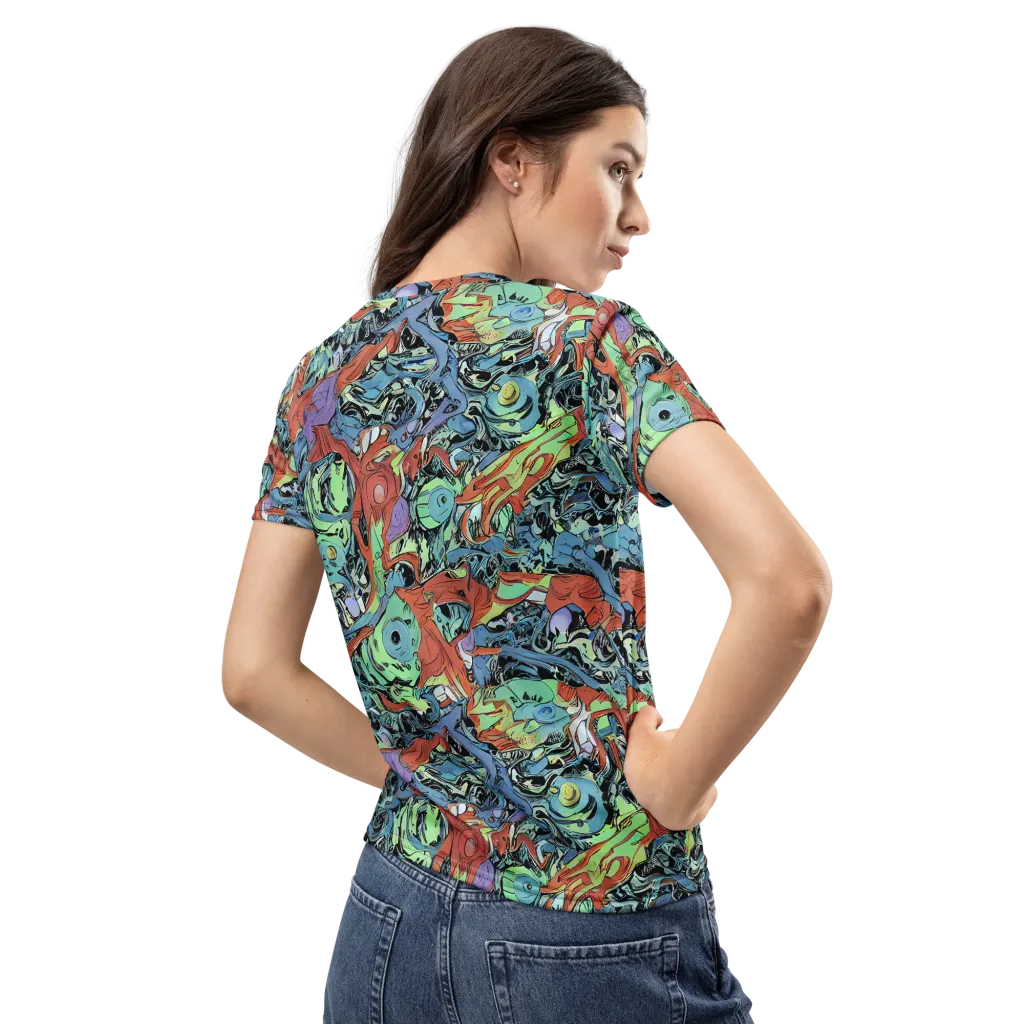 Surreal Shoal on Women's Crew Neck T-Shirt — Back