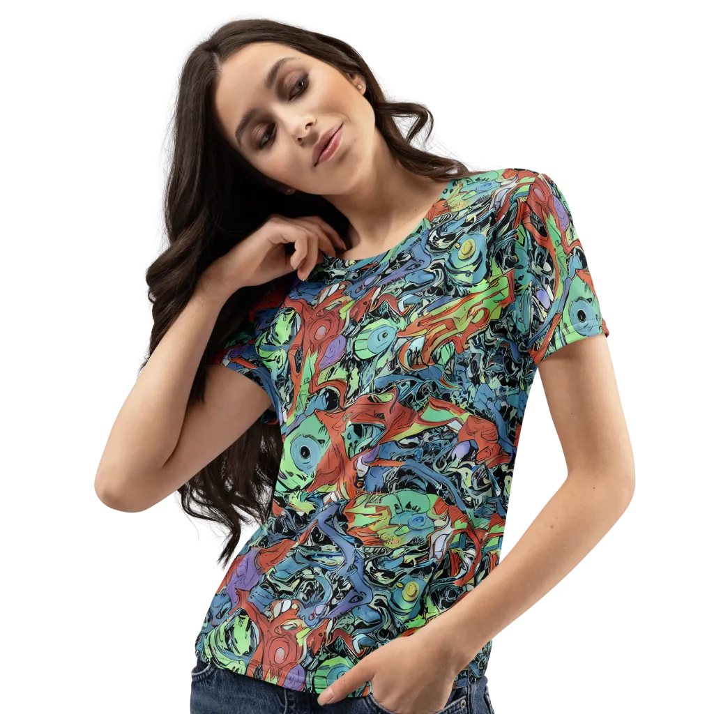 Surreal Shoal on Women's Crew Neck T-Shirt — Left Front