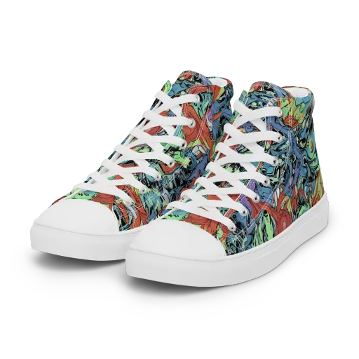 Surreal Shoal on a Women's High Top Canvas Shoes