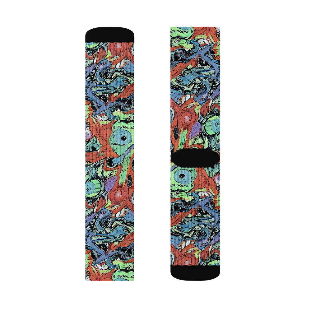 Surreal Shoal on Socks — Left Sock