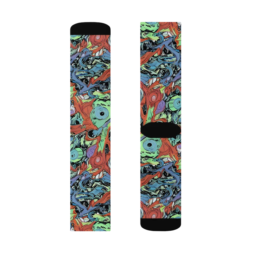 Surreal Shoal on Socks — Right Sock