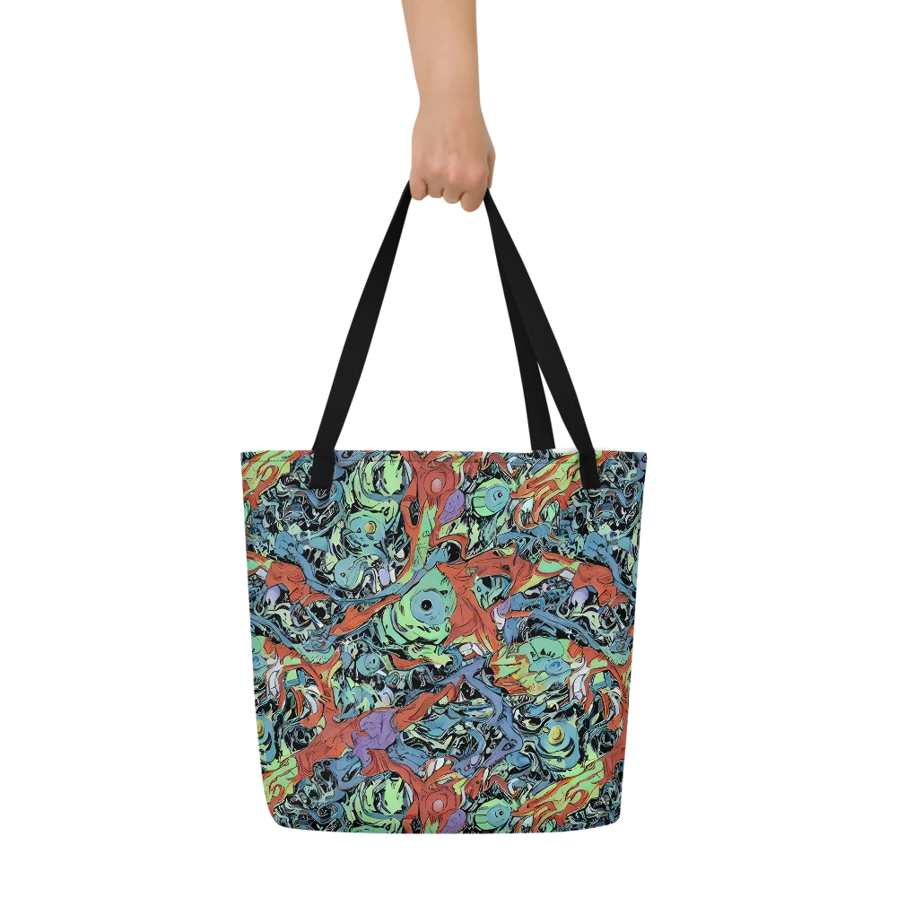 Surreal Shoal on Large Tote Bag W/ Pocket — Front