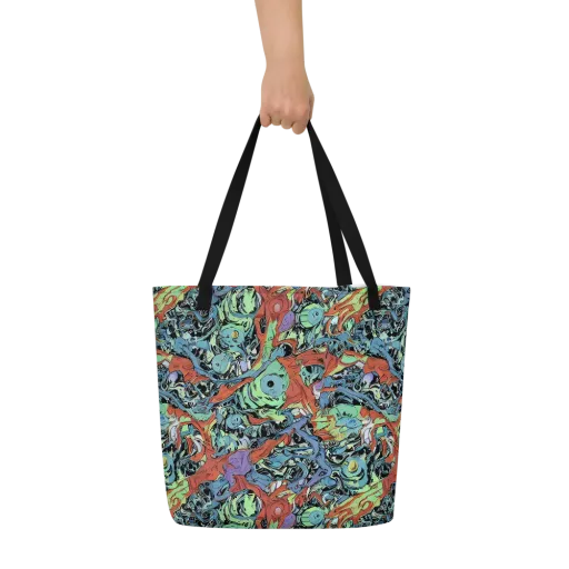 Surreal Shoal on a Large Tote Bag W/ Pocket