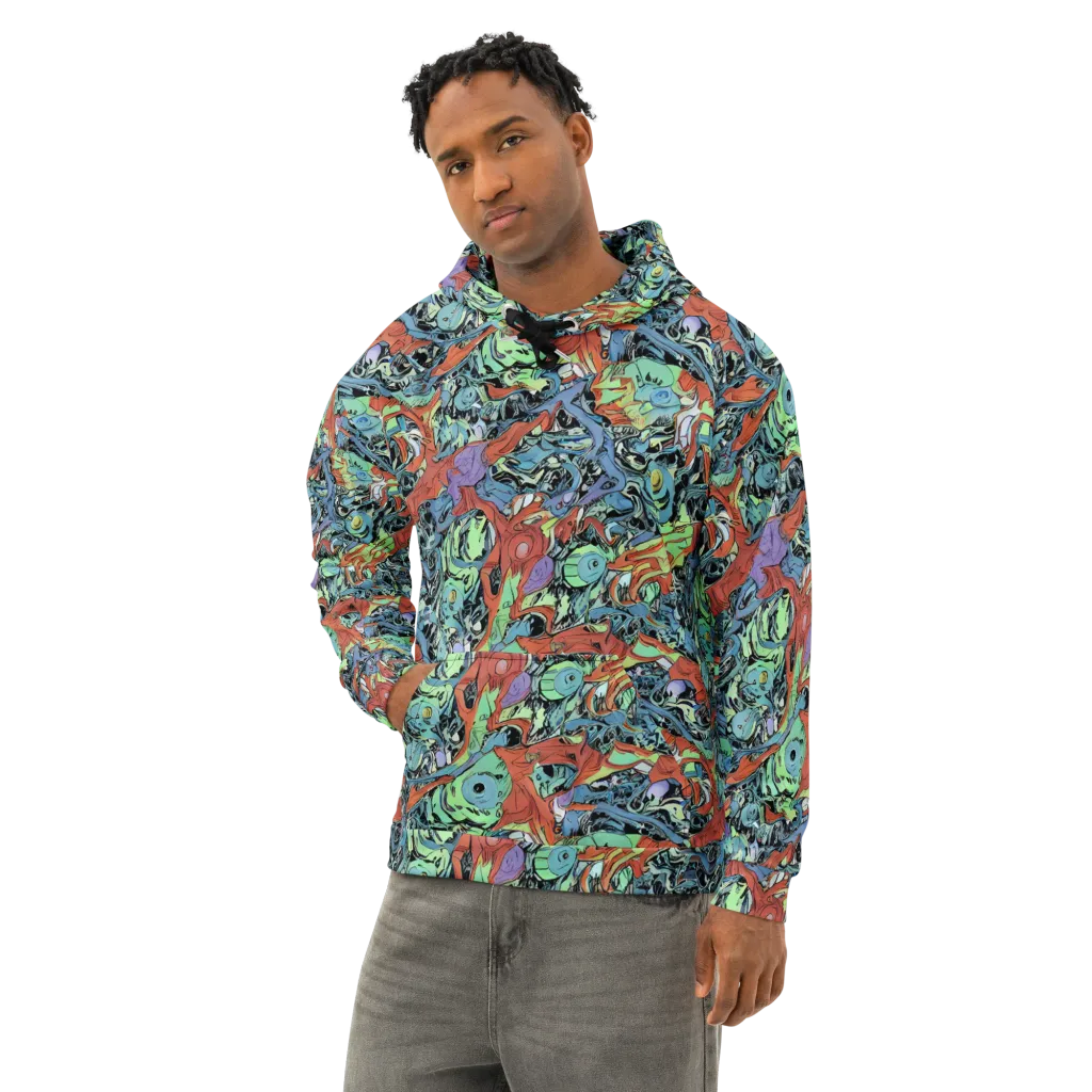 Surreal Shoal on Cotton Hoodie — Left Front