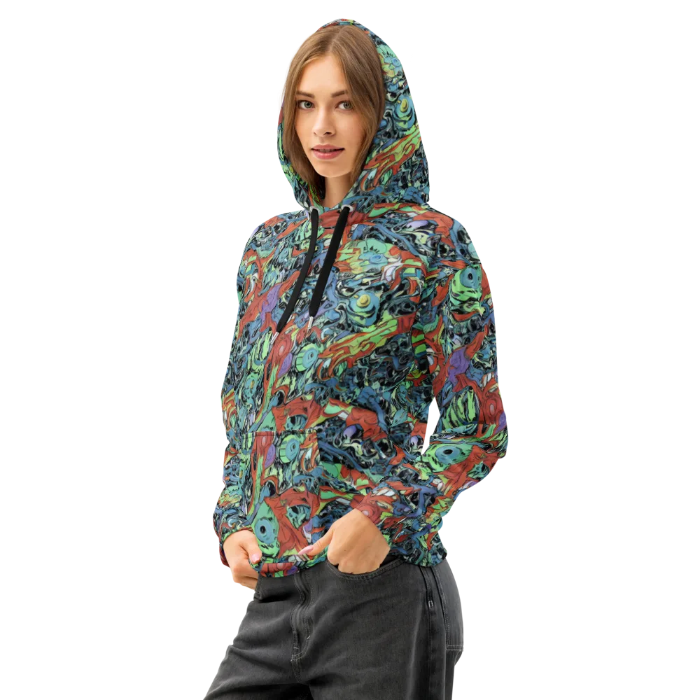 Surreal Shoal on Cotton Hoodie — Left Front