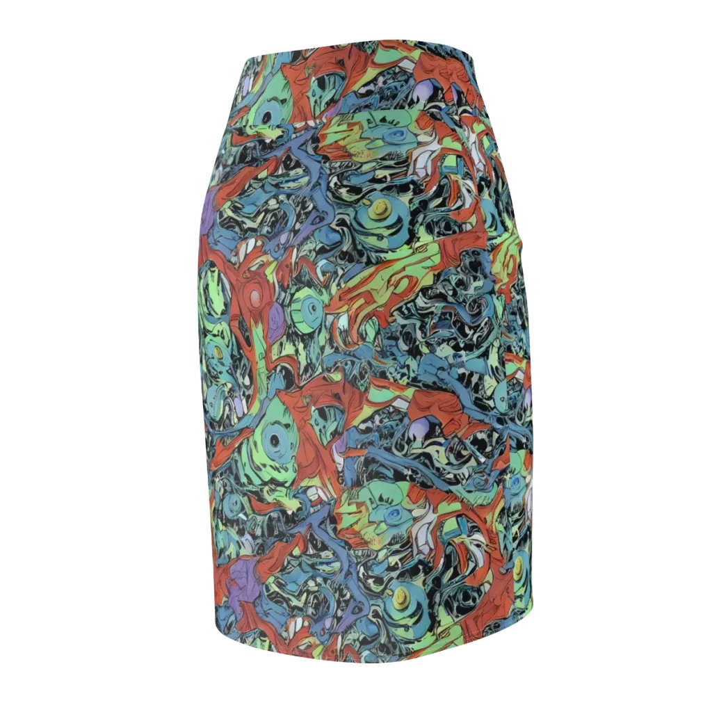 Surreal Shoal on Pencil Skirt — Back Side