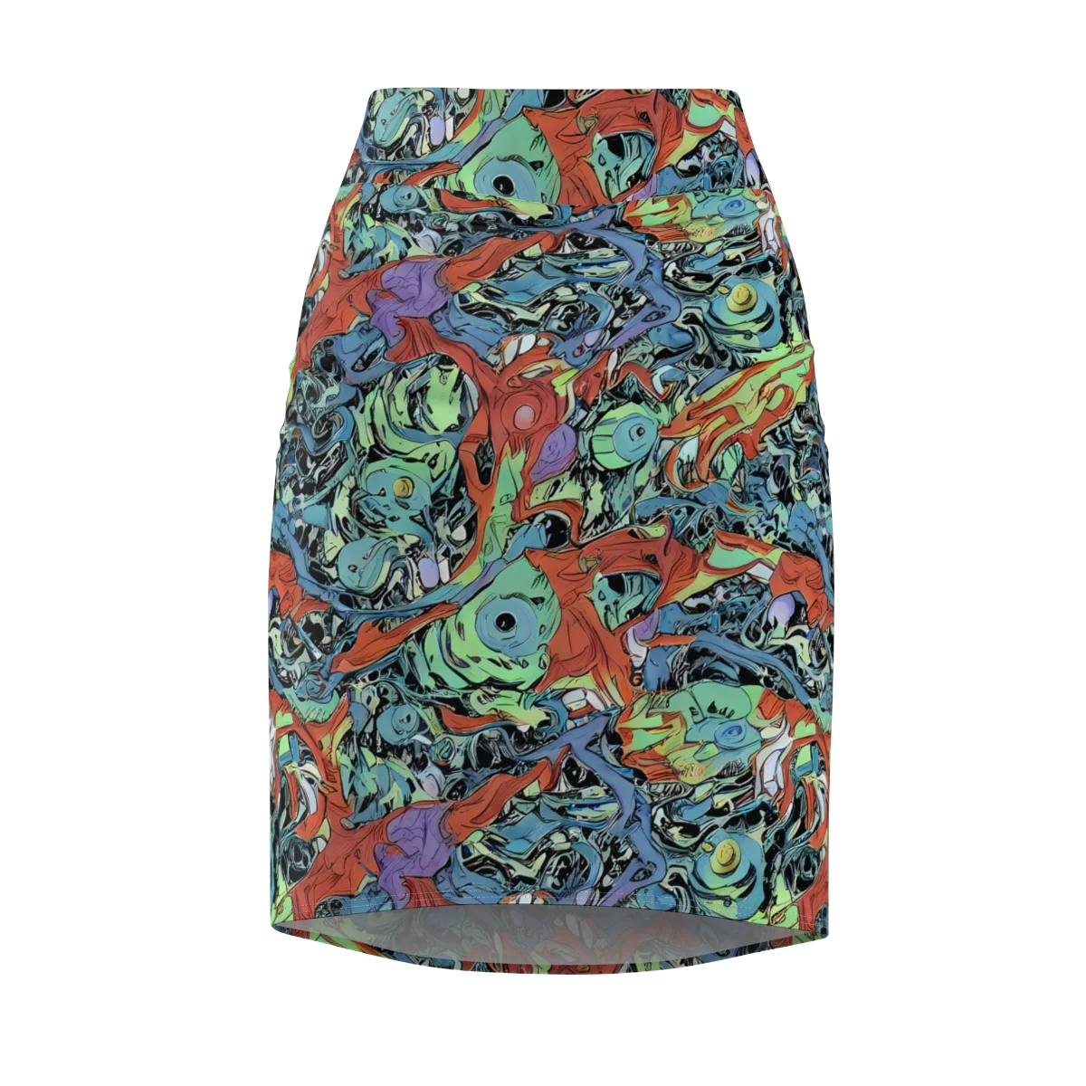 Surreal Shoal on Pencil Skirt — Front