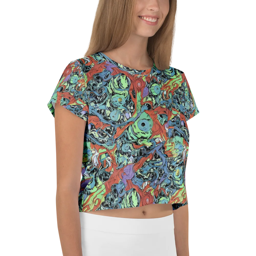 Surreal Shoal on Crop Tee — Right