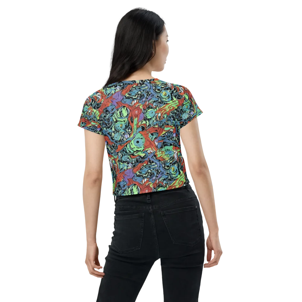 Surreal Shoal on Crop Tee — Back