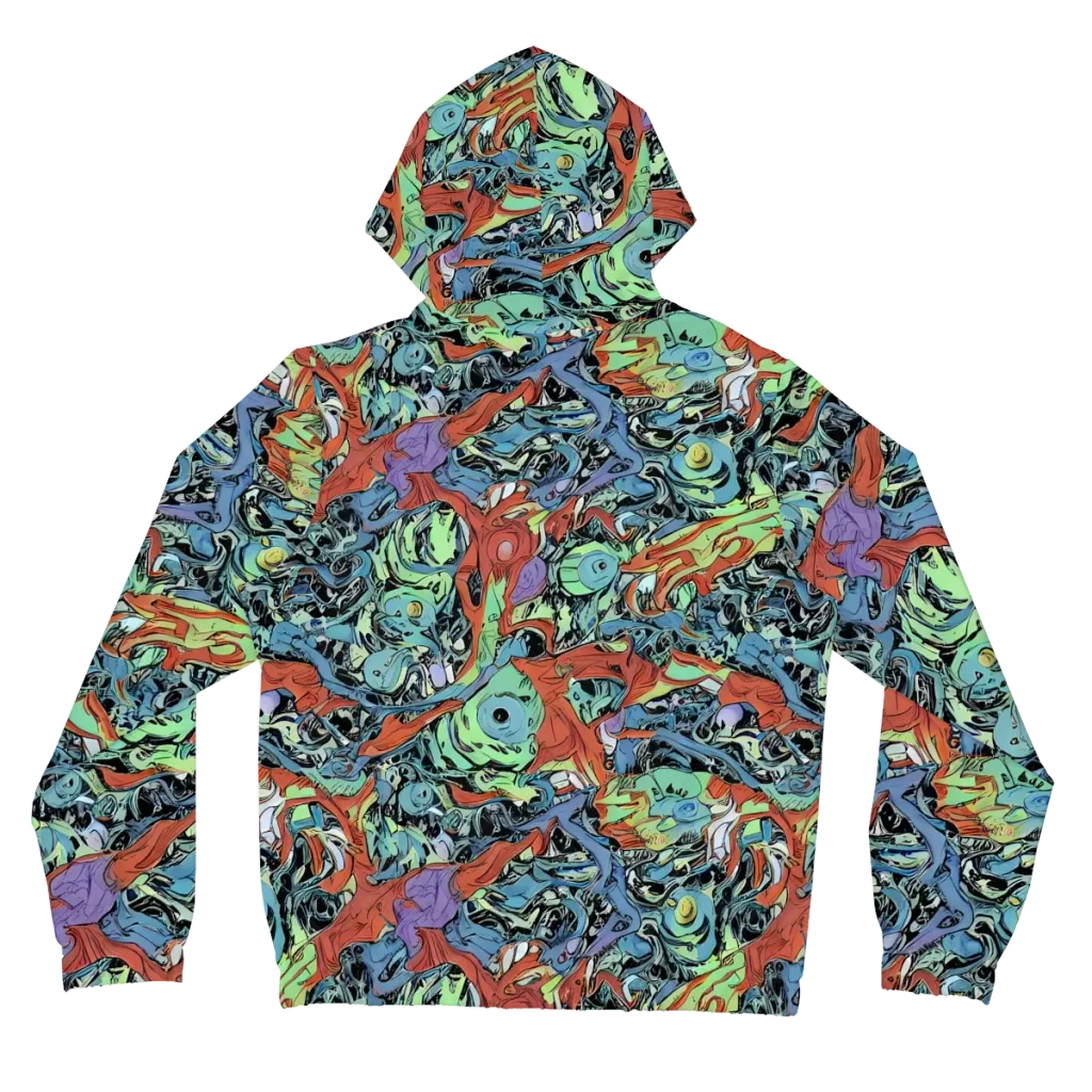 Surreal Shoal on Women's Full-Zip Hoodie — Back