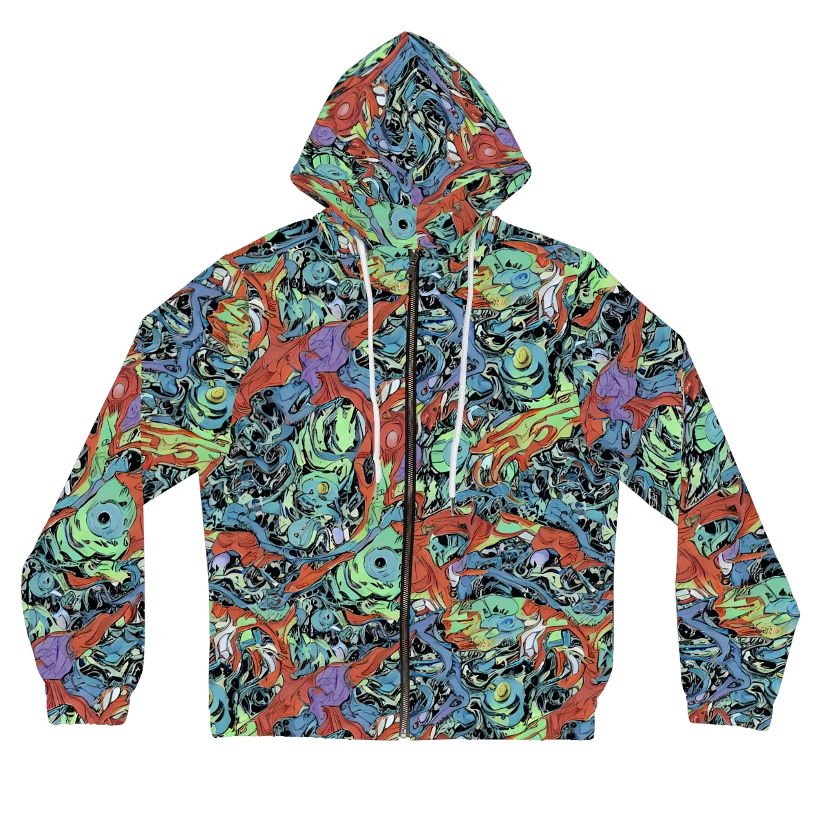 Surreal Shoal on Women's Full-Zip Hoodie — Front