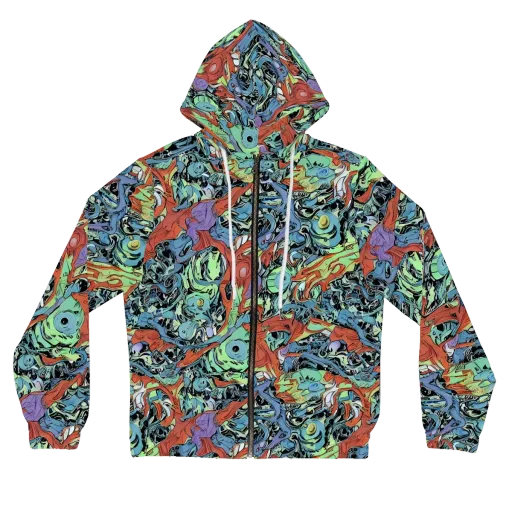 Surreal Shoal on a Women's Full-Zip Hoodie