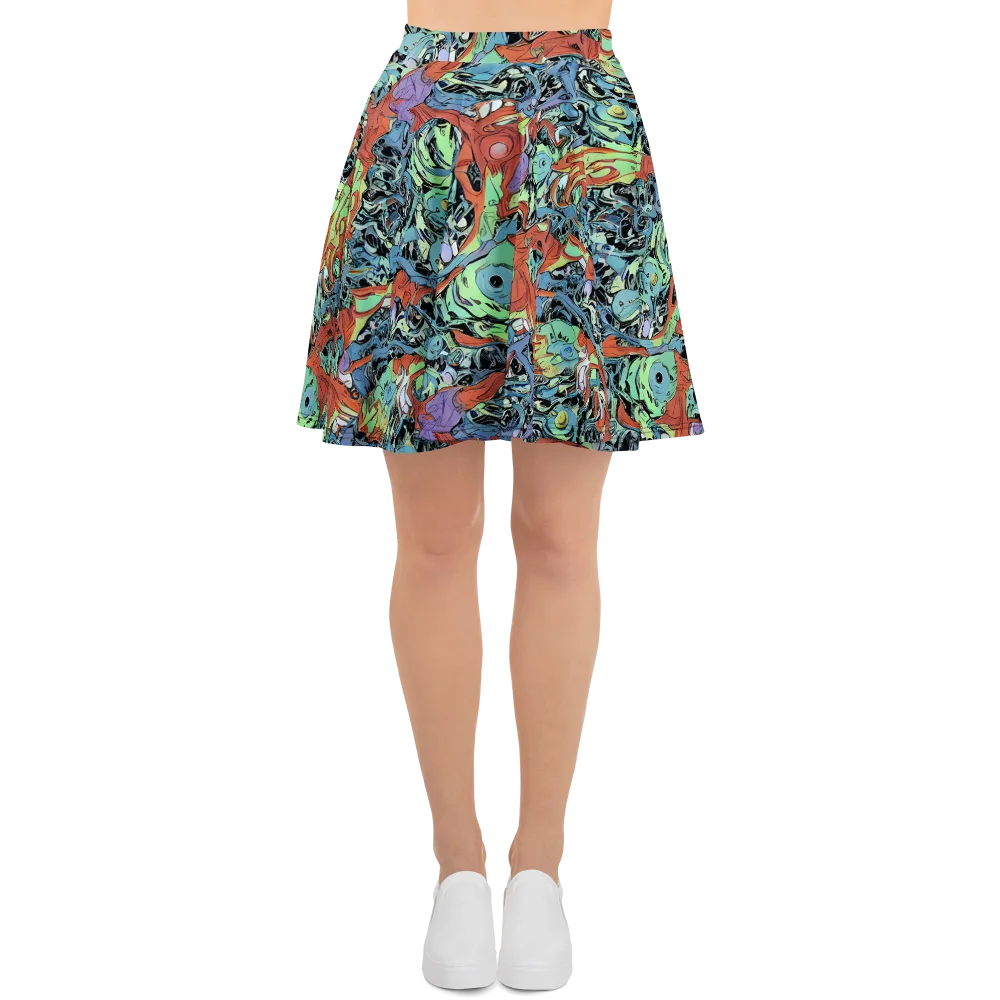 Surreal Shoal on Skater Skirt — Front