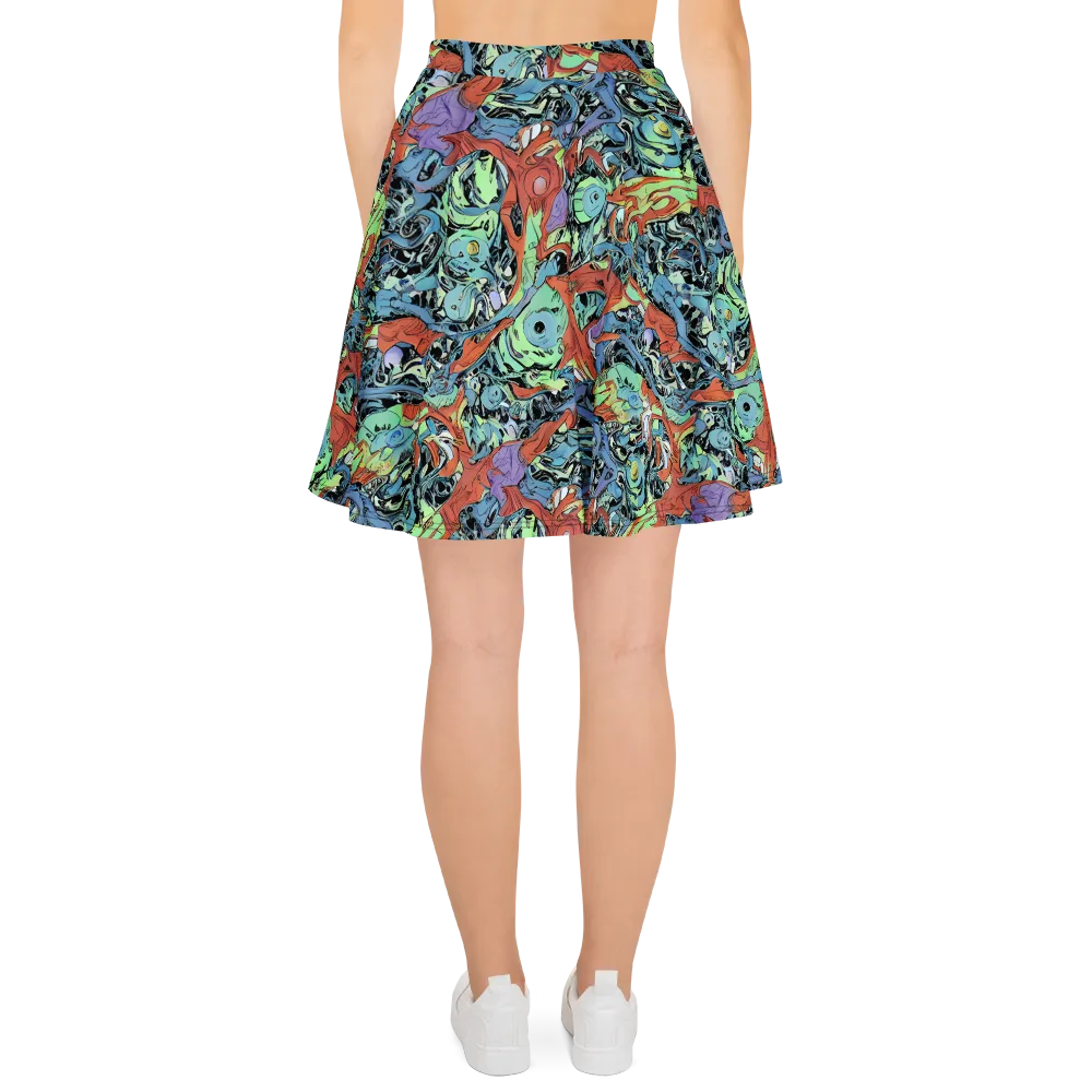 Surreal Shoal on Skater Skirt — Back
