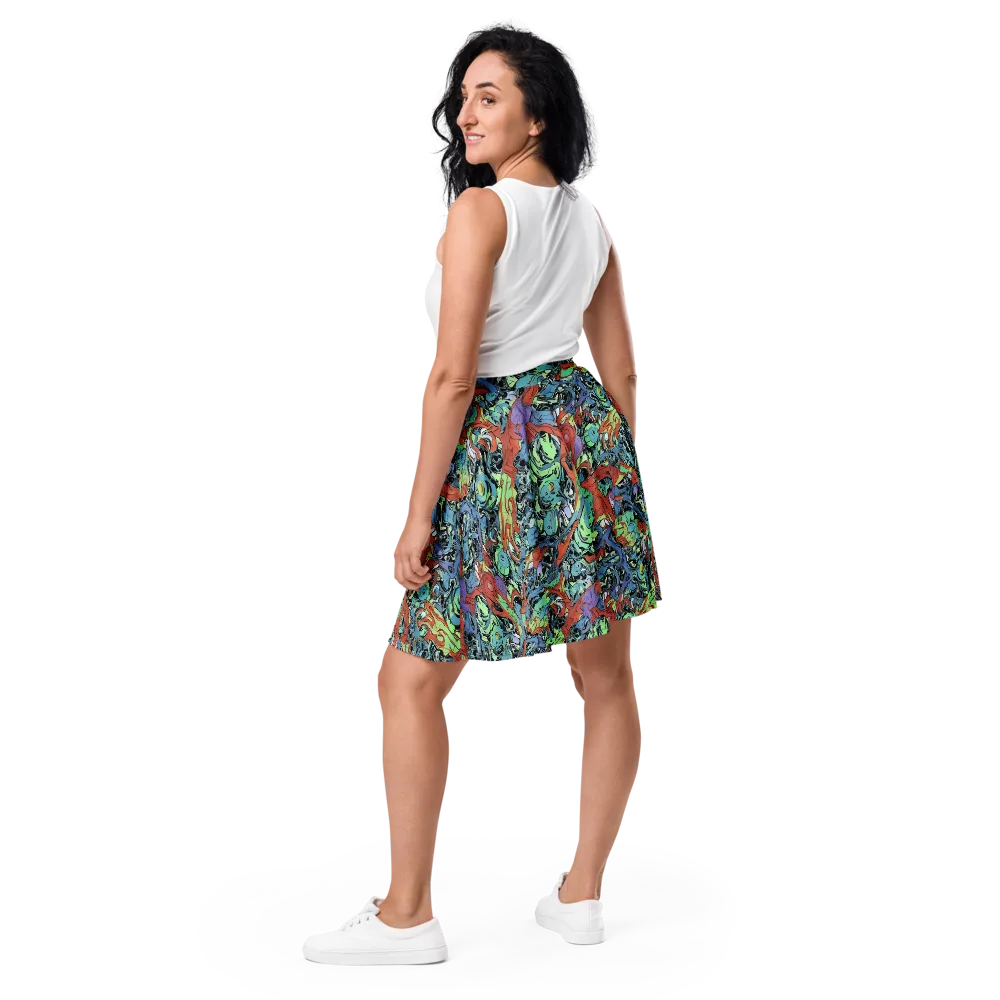 Surreal Shoal on Skater Skirt — Back