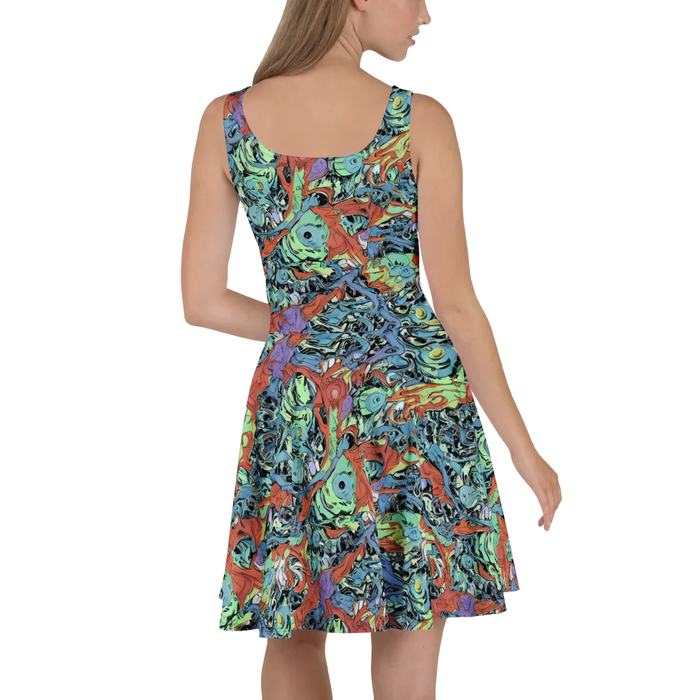 Surreal Shoal on Skater Dress — Back