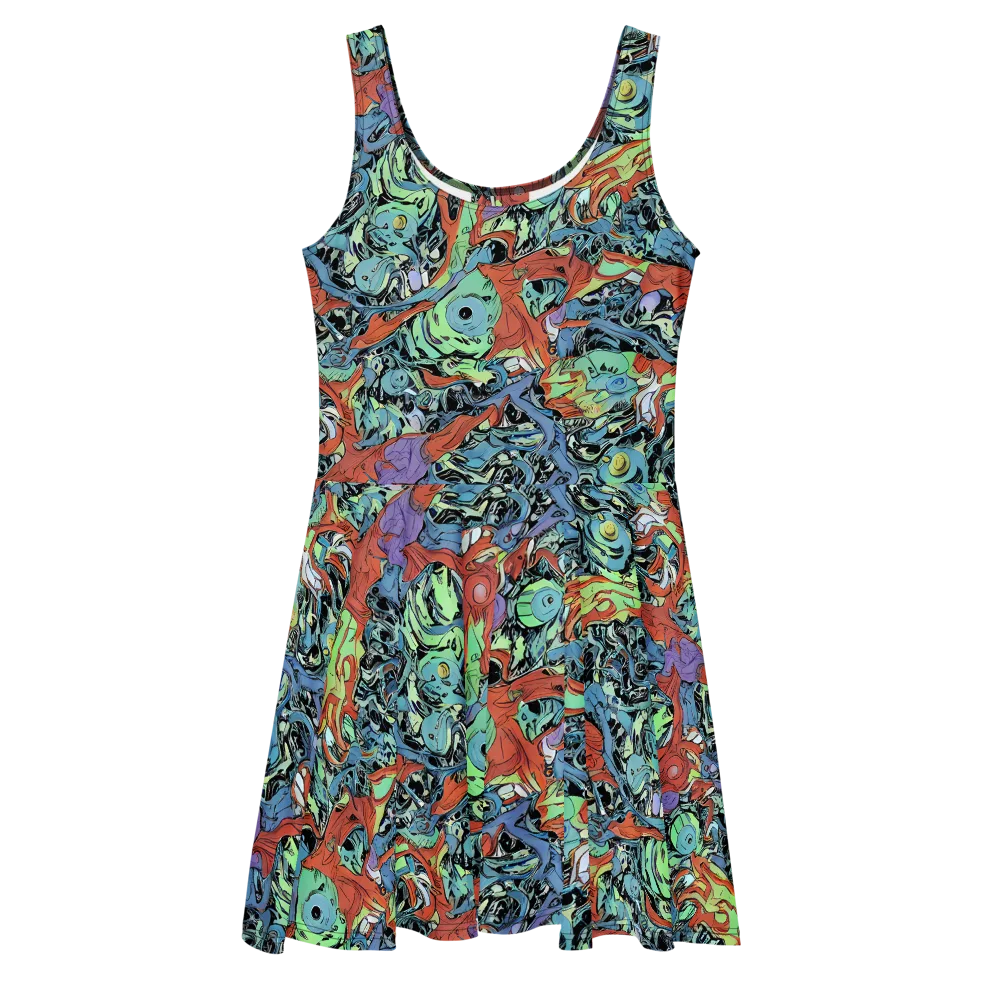 Surreal Shoal on Skater Dress — Front