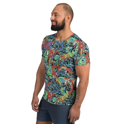 Surreal Shoal on a Men's Athletic T-Shirt