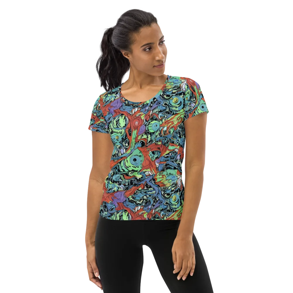 Surreal Shoal on Women's Athletic T-Shirt — Front