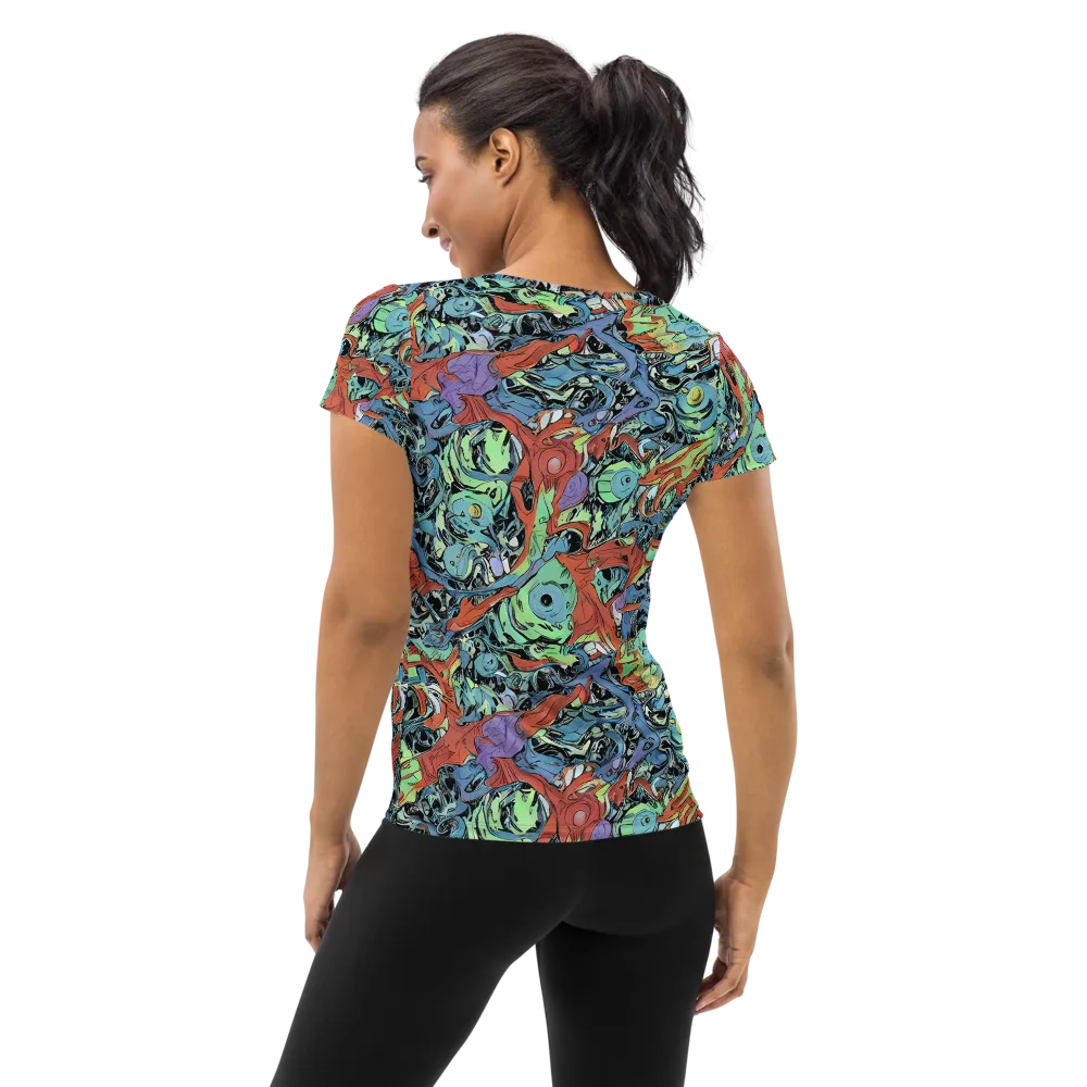 Surreal Shoal on Women's Athletic T-Shirt — Back