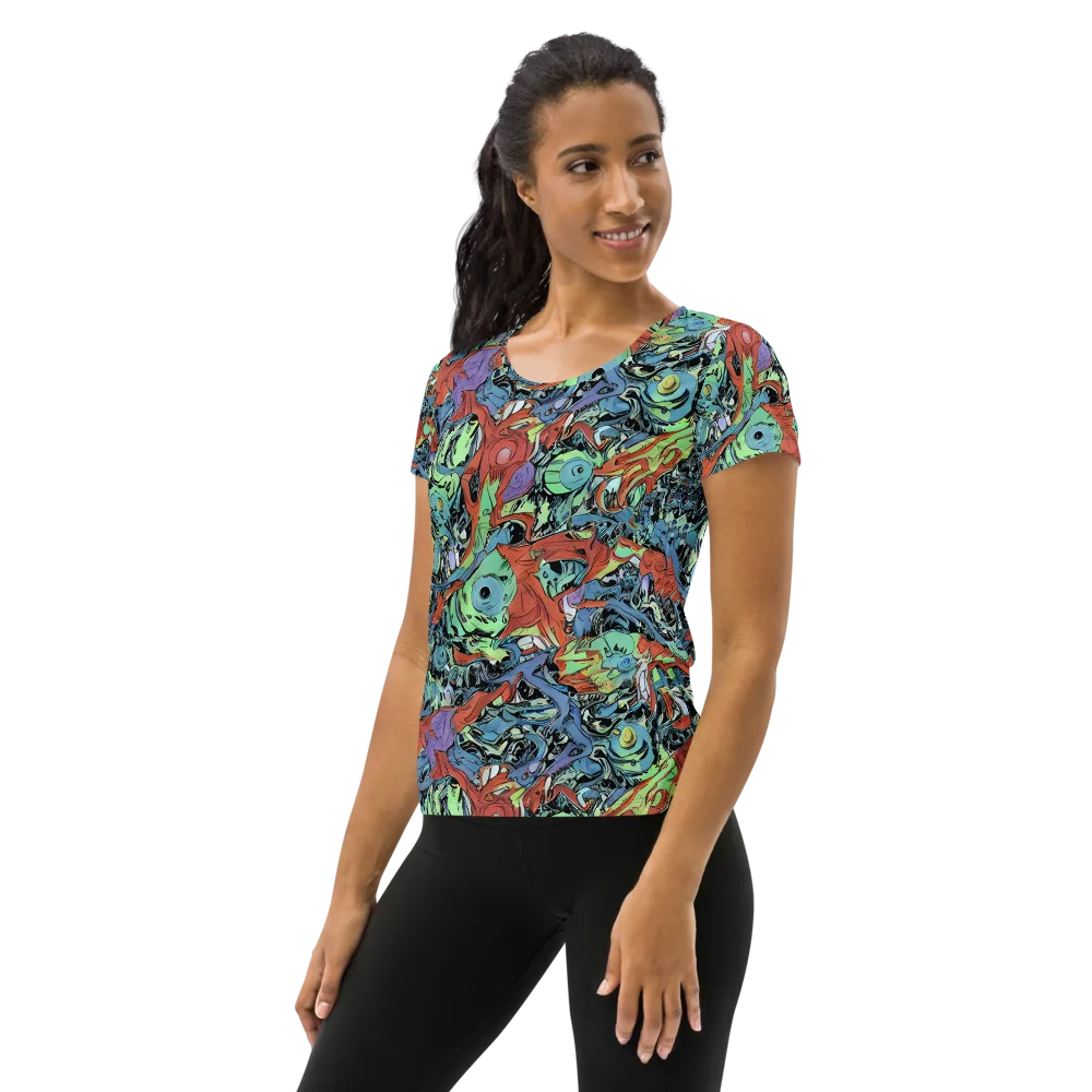 Surreal Shoal on Women's Athletic T-Shirt — Left