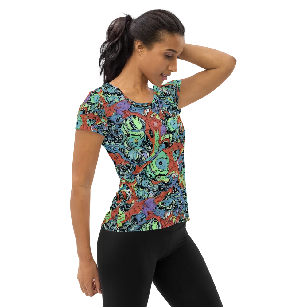 Surreal Shoal on Women's Athletic T-Shirt — Right