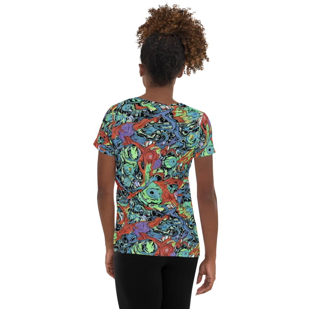 Surreal Shoal on Women's Athletic T-Shirt — Back