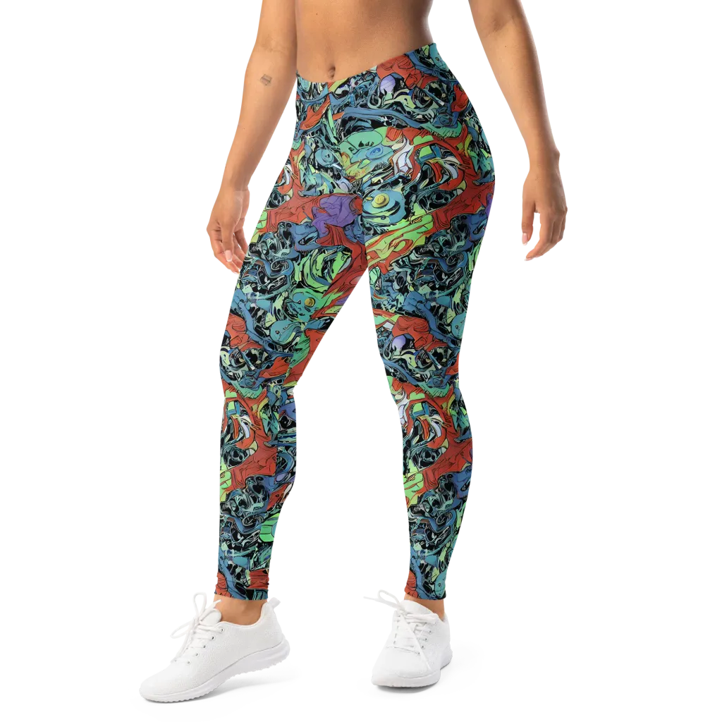 Surreal Shoal on Leggings — Left Front