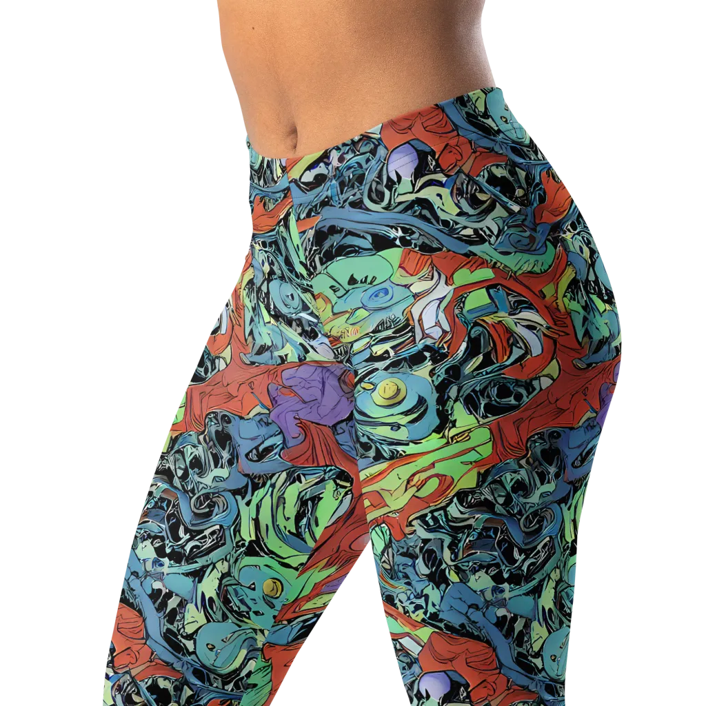 Surreal Shoal on Leggings — Left Front