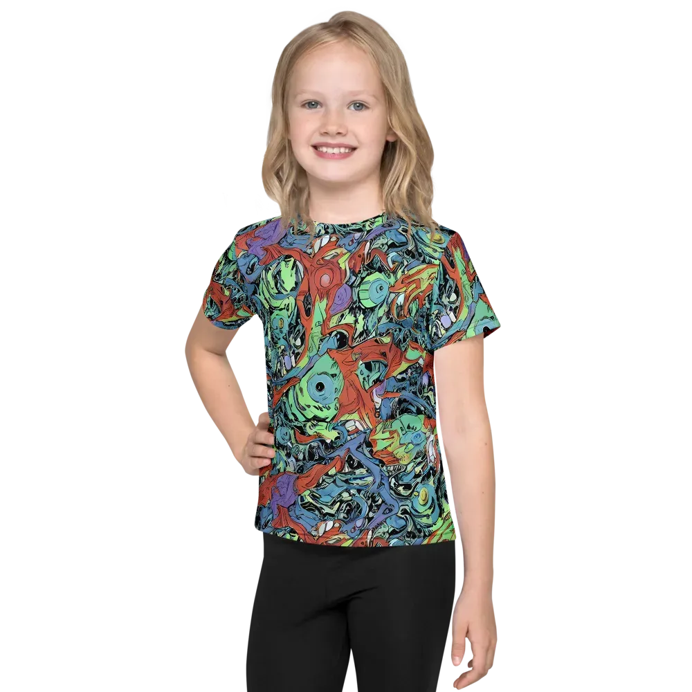 Surreal Shoal on Kids Crew Neck T-Shirt — Front