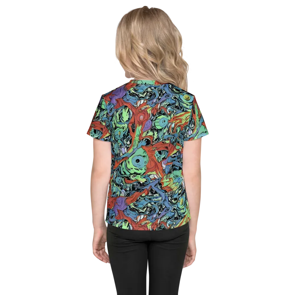 Surreal Shoal on Kids Crew Neck T-Shirt — Back