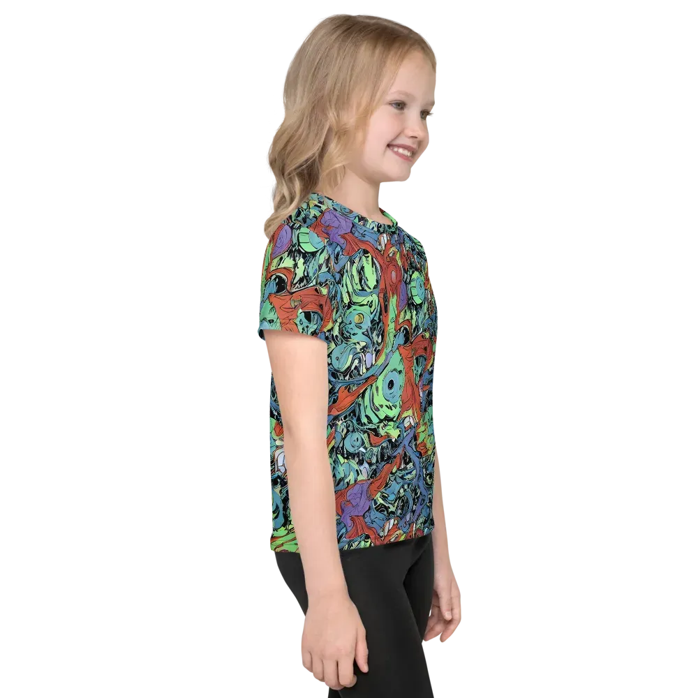 Surreal Shoal on Kids Crew Neck T-Shirt — Right
