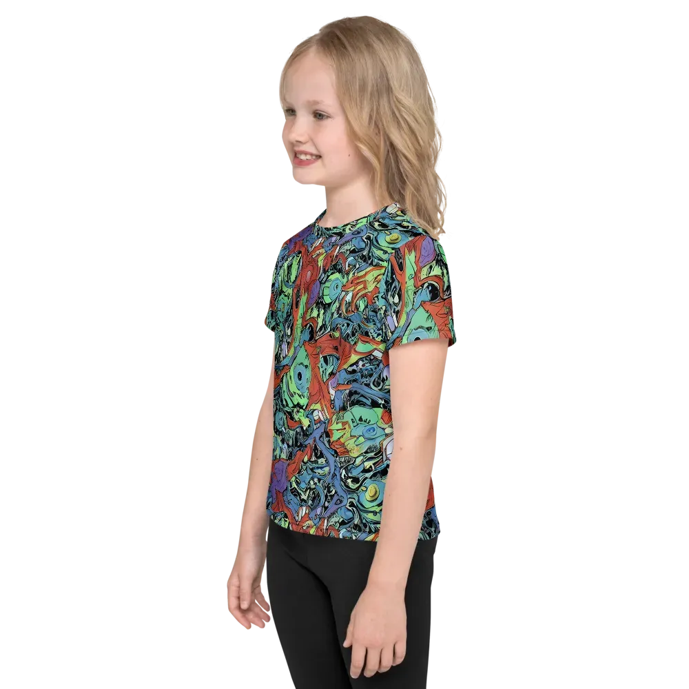 Surreal Shoal on Kids Crew Neck T-Shirt — Left