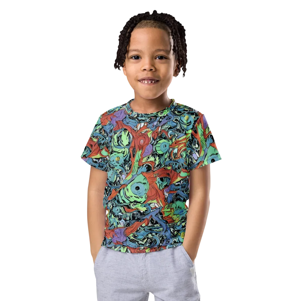 Surreal Shoal on Kids Crew Neck T-Shirt — Front