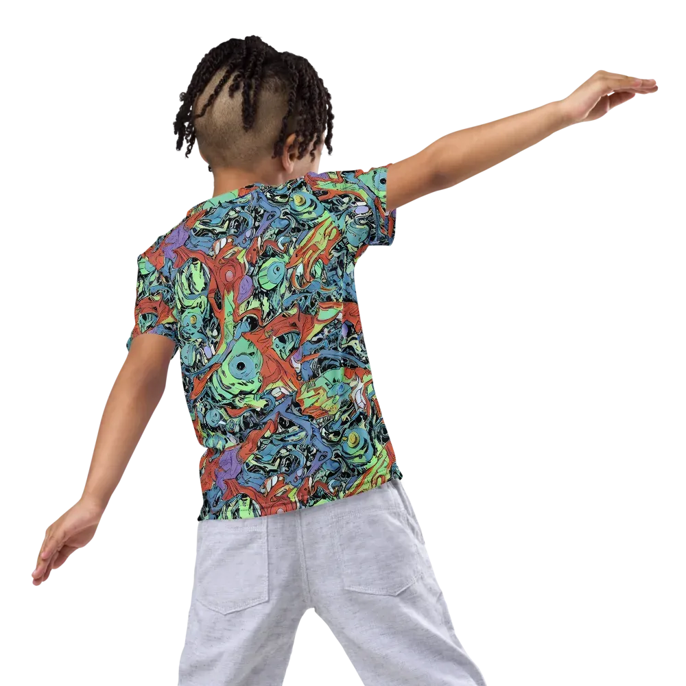 Surreal Shoal on Kids Crew Neck T-Shirt — Back