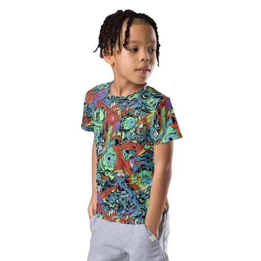 Surreal Shoal on a Kids Crew Neck T-Shirt