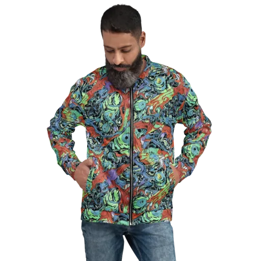 Surreal Shoal on a Bomber Jacket