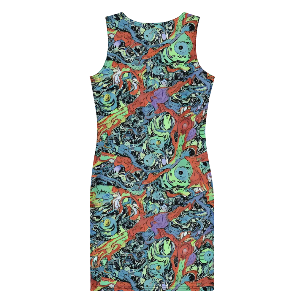 Surreal Shoal on Bodycon Dress — Back