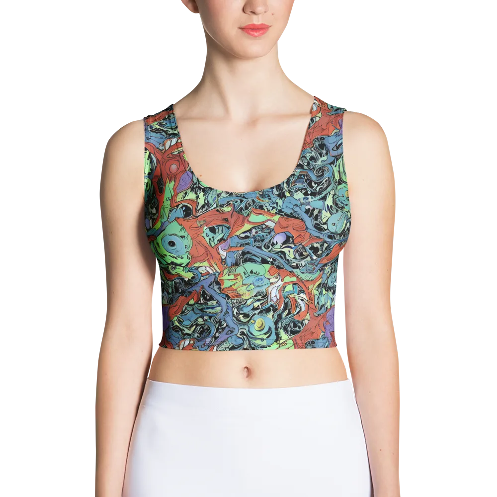Surreal Shoal on Crop Top — Front