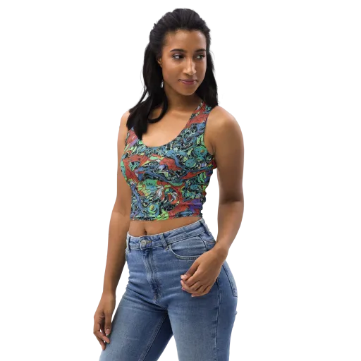 Surreal Shoal on a Crop Top