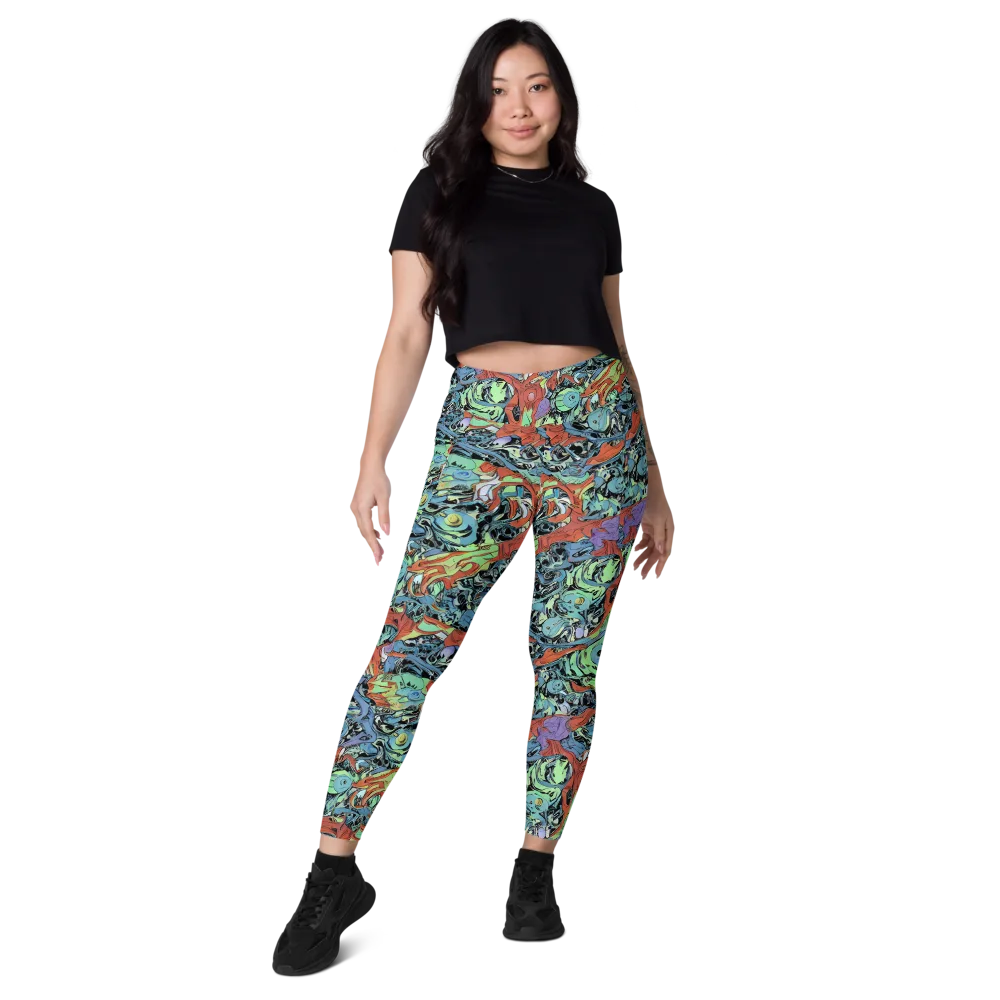 Surreal Shoal on Leggings with Pockets — Front