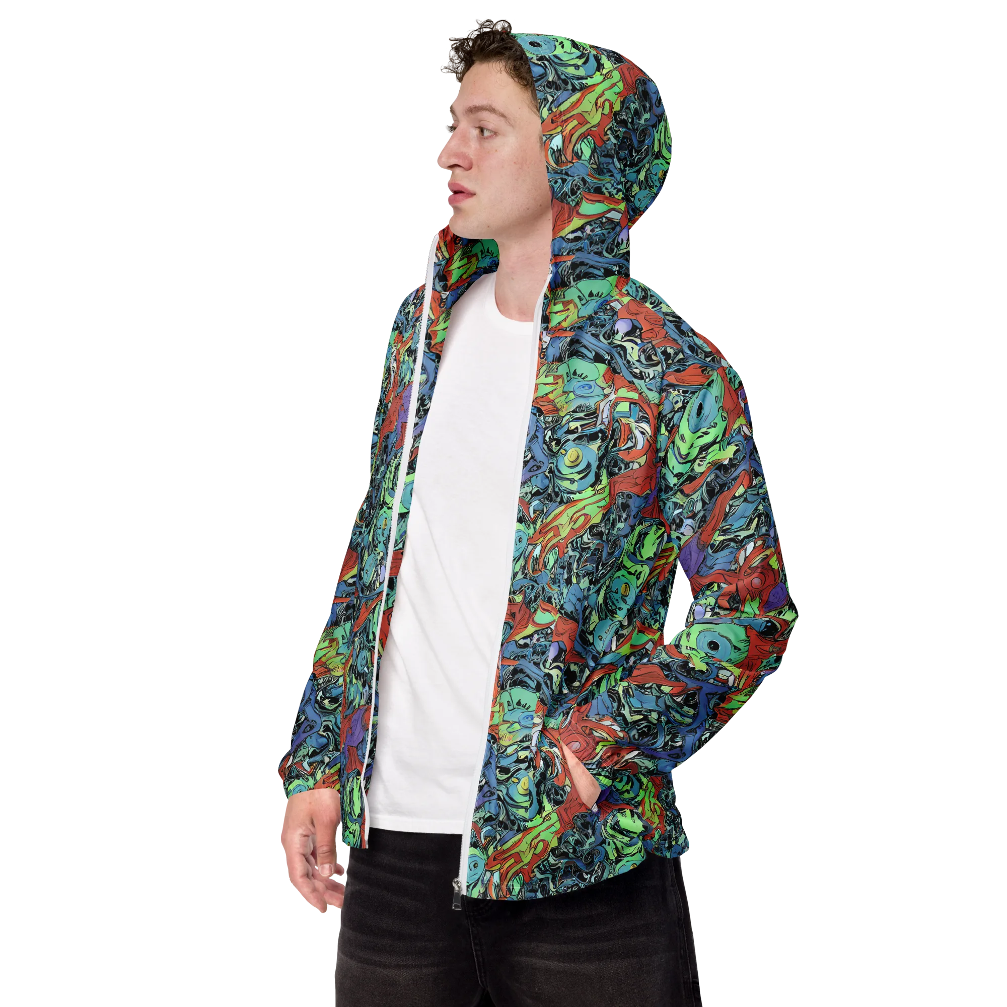 Surreal Shoal on Men's Windbreaker — Left Front