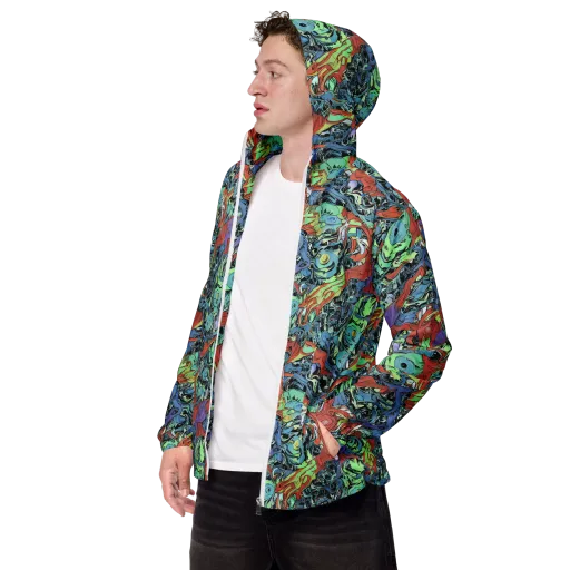 Surreal Shoal on a Men's Windbreaker