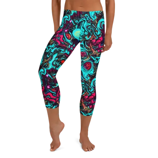 Warped Radiance on a Capri Leggings