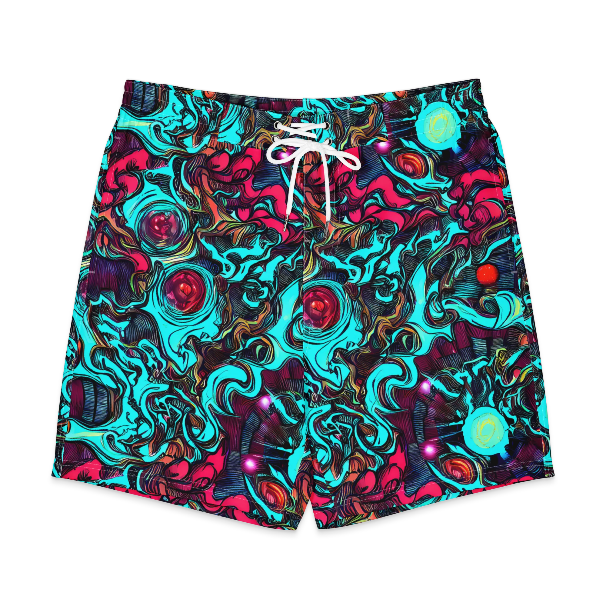 Warped Radiance on Men's Board Shorts — Front